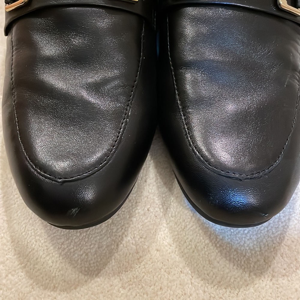 Steve Madden Khloe Black Leather Fur lined Loafer in size 10 - Picture 3 of 5